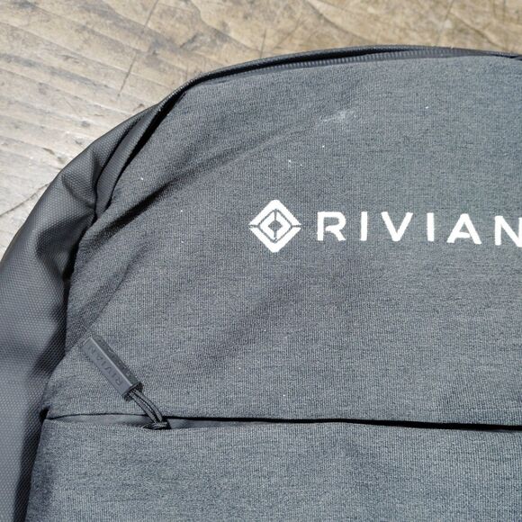 Rivian Backpack Laptop Padded Pockets Adjustable Straps Gray Black *READ - Picture 6 of 13